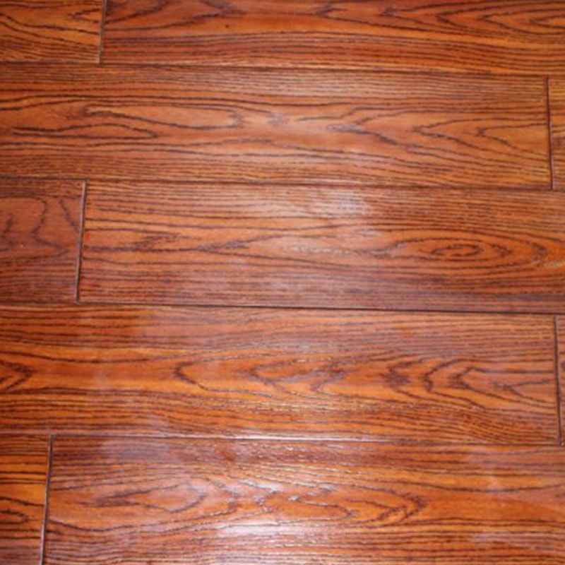 Parquet en bois massif à haute brillance jaune brun chêne