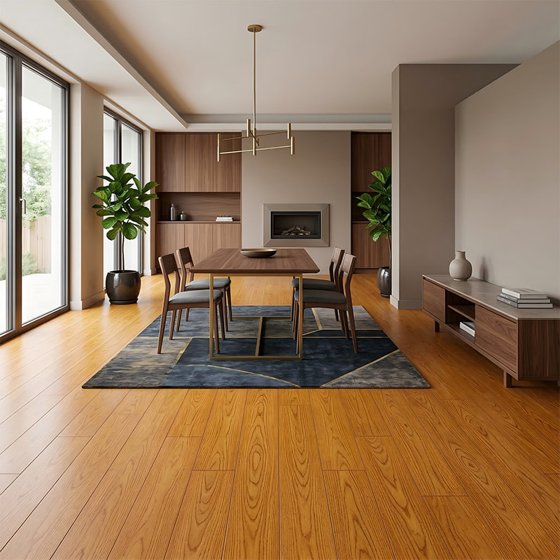 Parquet Bois Massif Chêne Brun Clair Jaune Mat