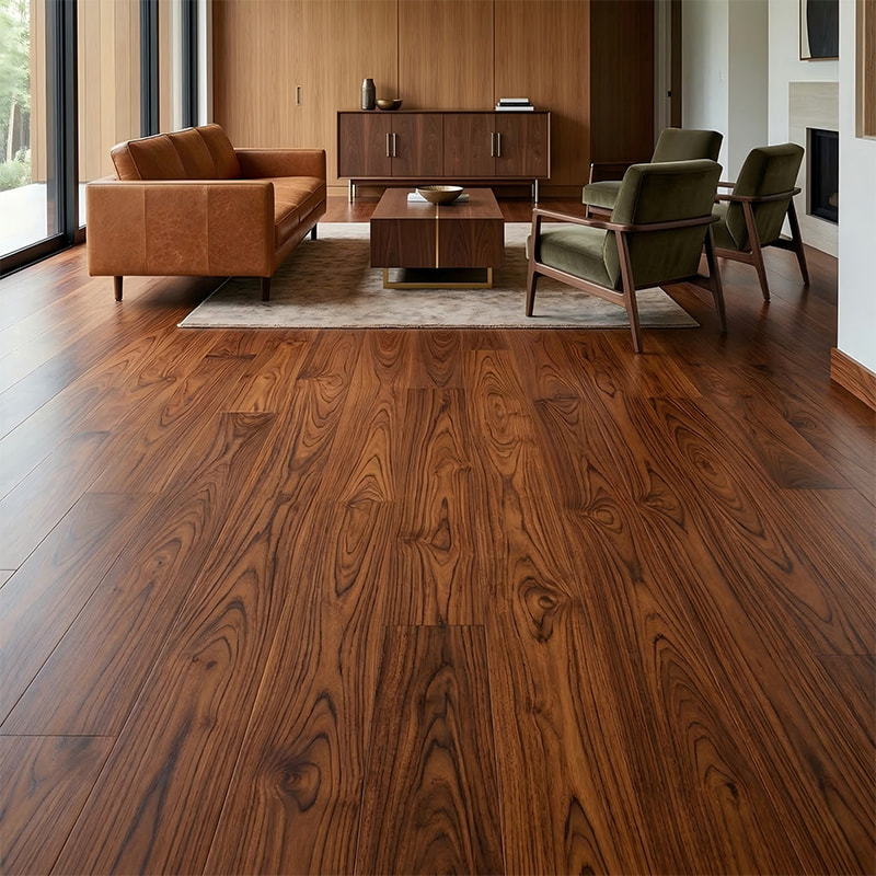 Revêtement de sol en criquet de style acacia doré, variante rustique