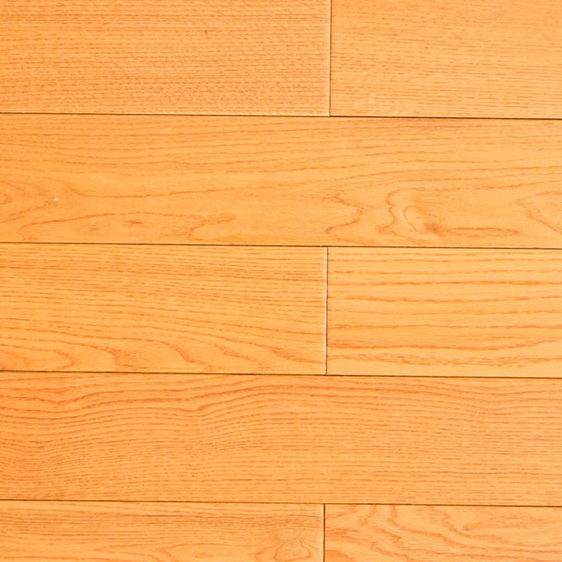 Parquet en bois massif à planches larges brun naturel en chêne rouge américain