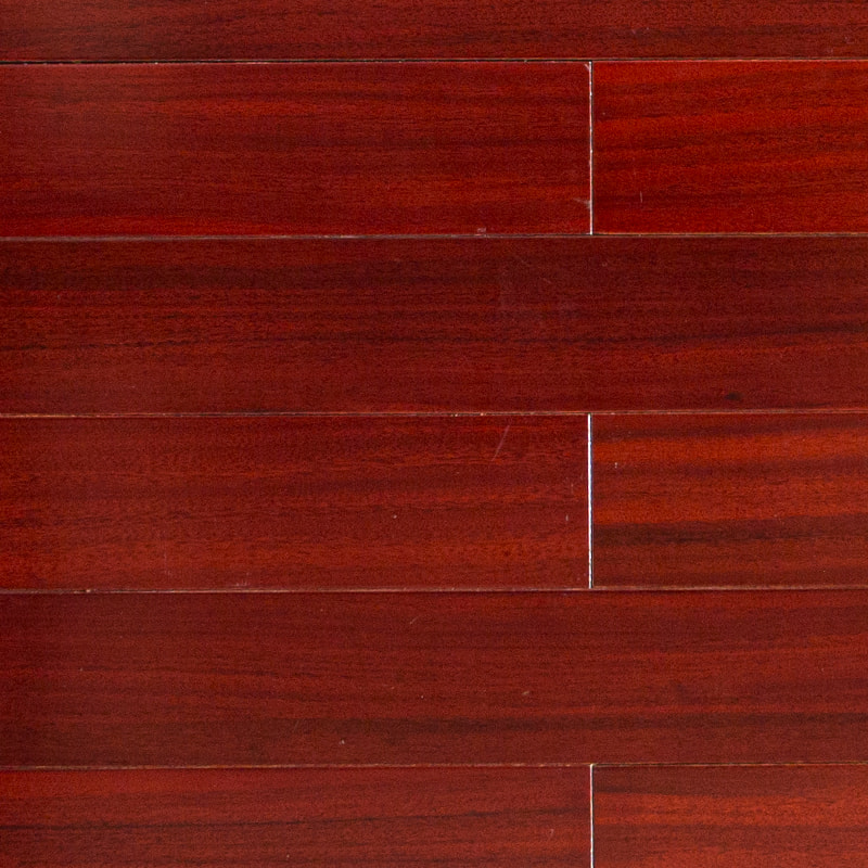 Parquet Padouk Brun Rouge Foncé