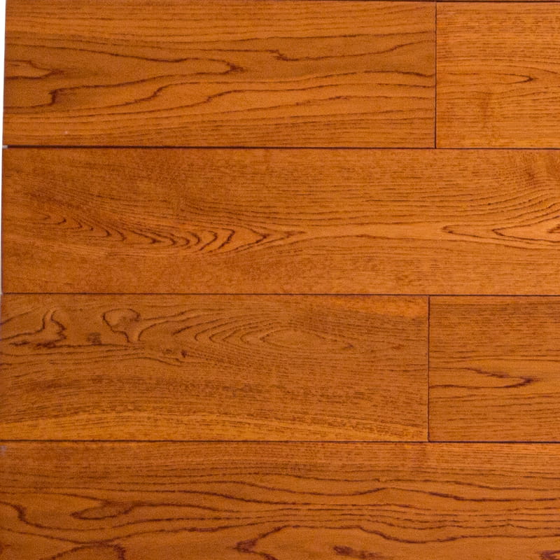 Parquet en bois massif à planches larges chêne brun jaune