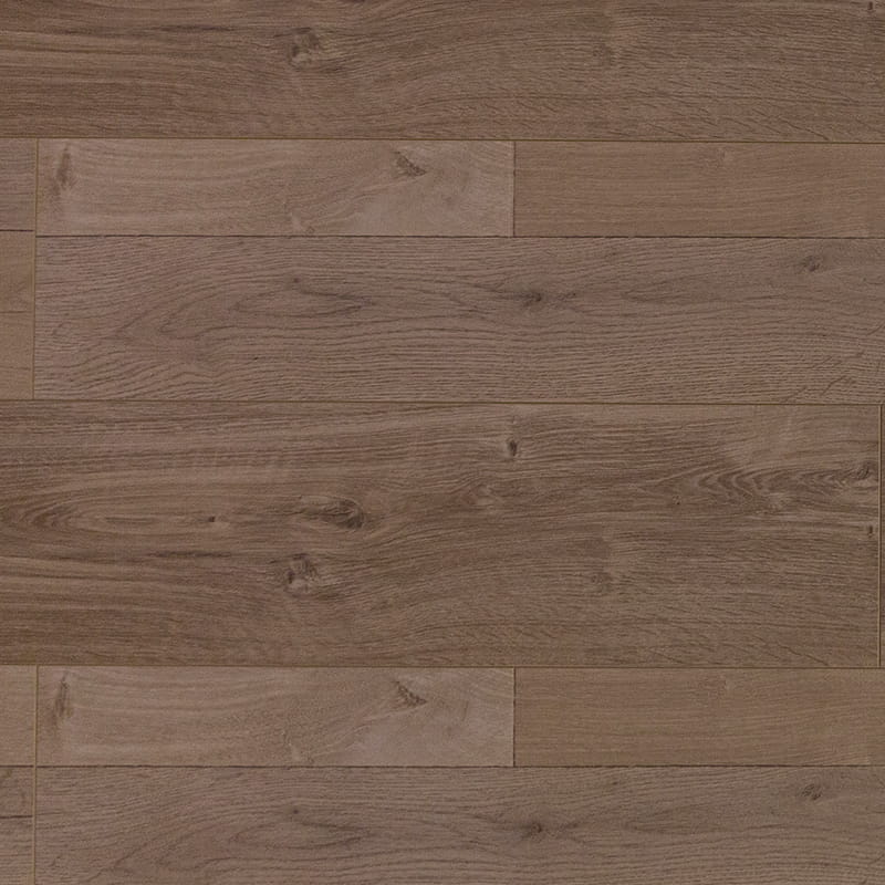 Plancher à clic à surface lisse, stratifié de qualité supérieure, grain de bois de chêne clair, 12 mm