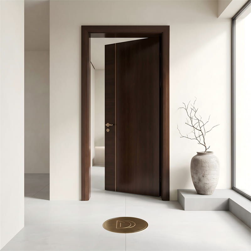 Porte en placage naturel noyer chaud