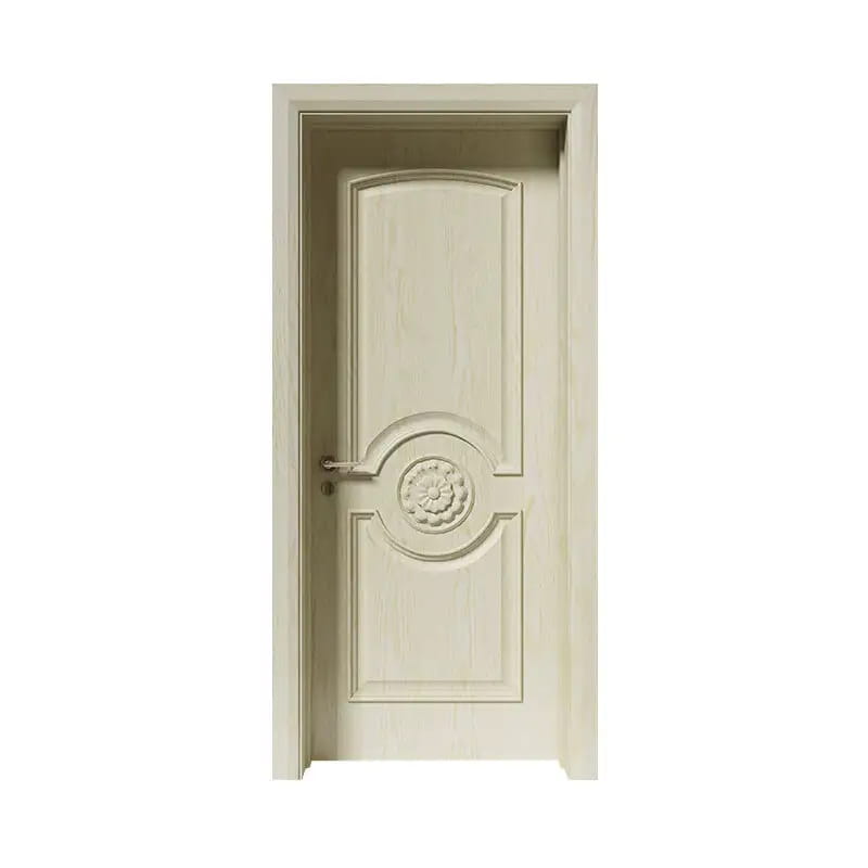 Porte Antique en Placage de Frêne Ivoire